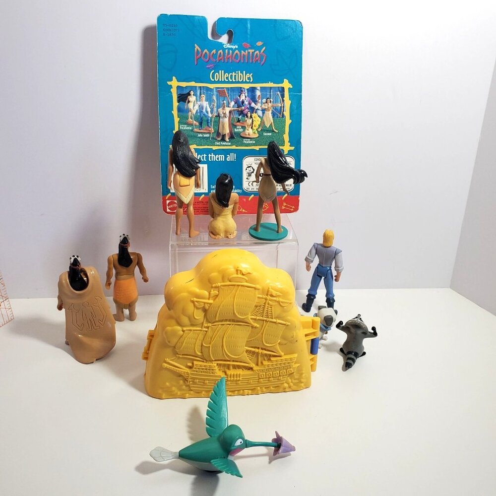 Pocahontas Once Upon A Time Playset Burger King Disney Figures 11 Lot - Picture 2 of 16